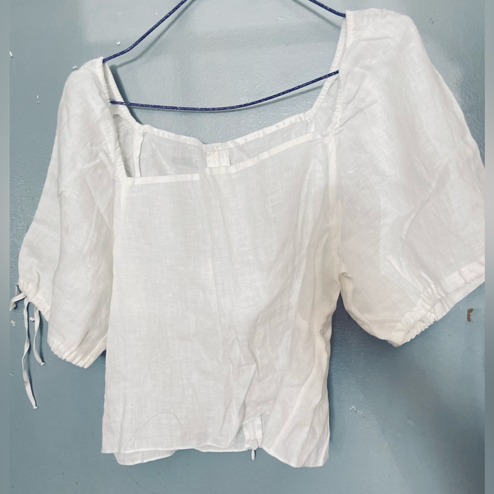White Puff Sleeve Blouse